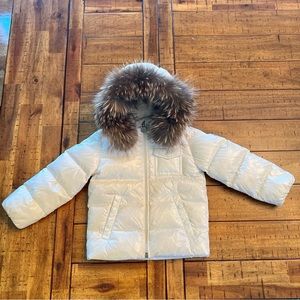 Size 2 Years Moncler Kids White K2 Giubbotto Down Puffer Jacket Coat Boy Girl